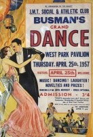 Poster for a staff dance in 1957