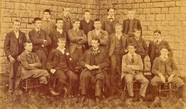 The Upper 5th in 1894, with teacher Mr Jagger