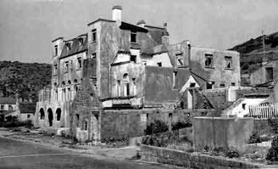 La Pulente Hotel, gutted during the German Occupation