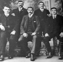 Moulin brothers: Pierre, Eugene, Francois and Felix, with their father