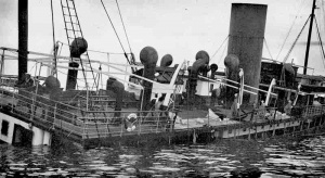 Caesarea aground off Elizabeth Castle in 1923
