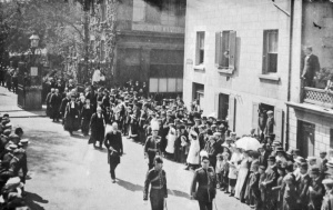 Procession of dignitaries from the Town Church on Proclamation Day