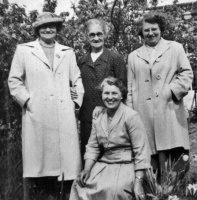 Laura Greta Lawford, nee Ahier, with her aunts Clara Allo, Ada Mary Bisson and Blanche Le Marquand, all nee Vibert