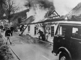 Fire at Les Cotils, Mont Fallu, in 1976