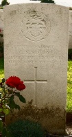 The grave of Great War casualty Charles Stanley Simon at Cement House Cemetery, Belgium
