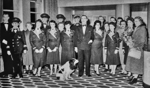 Odeon staff say farewell to manager A W Street in 1960