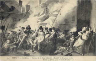 Painting of the Battle of Jersey