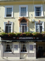 And why can so many public houses no longer trade under their traditional names? We have already noted the Aurora, which does, the Red Lion, which doesn't, and now we discover that the Exeter, opposite Boots, is 'Up and Down'.