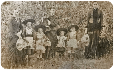 Melvina Amanda Knight and her children