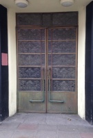 The doors of the building