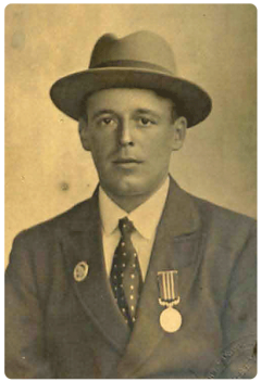 Lance-Corporal Frederick William Gibbins, MM, was born in St Helier in 1892, the son of Frederick Joseph and Alice Ann, Nee Le Cras. A forner pupil of the National School, he volunteered for service with the Jersey Contingent and, in March 1915 he was in charge of a machine gun emplacement near Vermelles which was blown up by a German mine. While under fire he attempted to rescue his colleagues from the crater which had formed, until he was thrown to the ground when a shell burst close by and taken to hospital with concussion