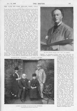 A feature on Jersey artist Sir John Everett Millais in The Sketch in August 1896