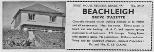Beachleigh advert in the 1964 tourism guide