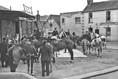 Opposite the old Five Oaks Hotel