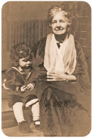 Mary Jane Masters Dowden, nee Noel, with her great-grandson Douglas Ross Flute in 1930