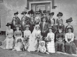 All the ladies wore hats at this St Martin wedding in 1910