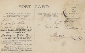 A postcard advertising Dubras soap ...