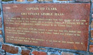 A memorial at Gorey to two American officers who escaped