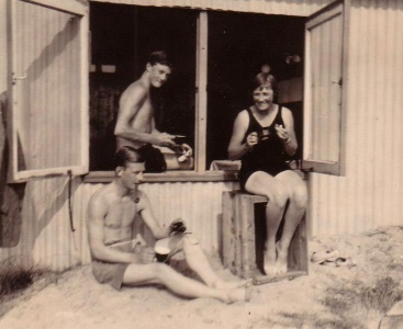 St Ouen's Bay beach hut in the 1920s