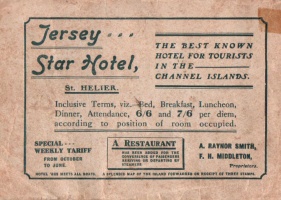 Star Hotel advert, 1908