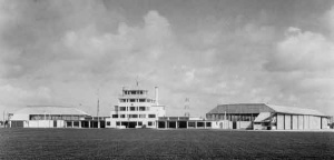 The terminal building in 1937 from the air side