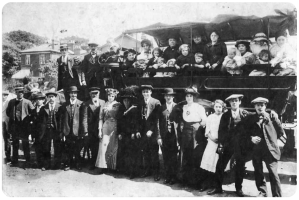 The Baker family of Jersey moved to Essex and are pictured here on a charabanc outing in Epping Forest in about 1915