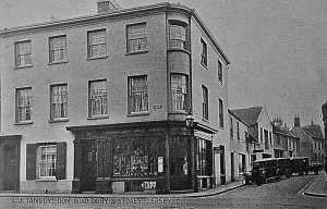 Both sides of a postcard advertising the dairy