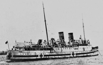 Isle of Jersey in service as a hospital ship