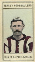 G M Le Page, Jersey Wanderers footballer in 1908 ...
