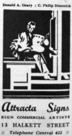 Donald Geary ran Attracta Signs with Philip Dimmick in 1948