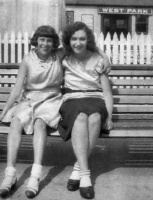 Constance May White and friend