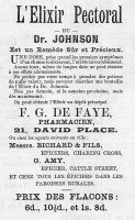 F G de Faye pharmacy, David Place, 1895