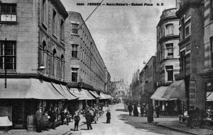 We normally edit the text off the face of postcards reproduced here, but we are making an exception for this image of Halkett Place, described as 'Hakeel Place'. It just goes to show that you cannot believe anything you read anywhere