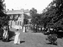 A garden party in the 1900s