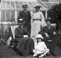 Henry and Alice with eldest son Herbert George, his wife Marie, nee Le Feuvre, and Margaret