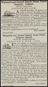 Services to Weymouth in 1870