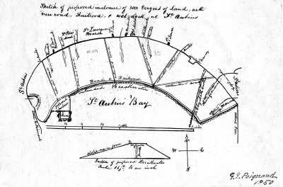An ambitious reclamation plan for St Aubin's Bay drawn up in 1850