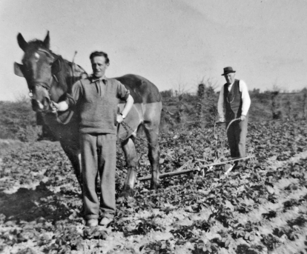 Bruce Le Cappelain Malorey Romeril (1921- ), with his father Francis Poignand Romeril (1880- ), of Manoir de Malorey