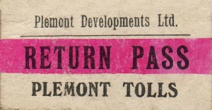 A pass giving access to the beach when the bridge was privately owned