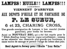 1887 advert from L'Almanach de la Gazette de Jersey