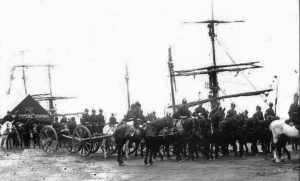 Guns at the Harbour, photographed by Percival Dunham