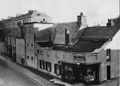 The corner with St James Street before the Manor and adjacent buildings were demolished