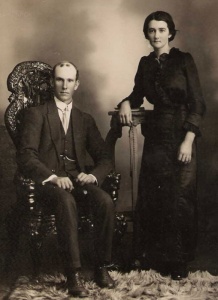 Reuben James Buesnel with his wife Eva Grace, nee Angus. Eva died aged 36, and Reuben, aged 52