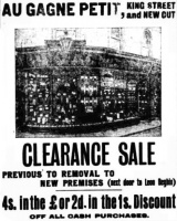 ... but this 1910 advert for Au Gagne Petit appears to show that this business was still closing down the following year