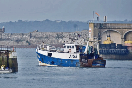 L'Ecume II, a fishing boat which sank of Jersey's west coast in 2023 after being hit by Commodore Goodwill. The skipper and two crew members drowned
