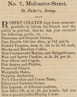 Robert Collyer’s grocery was at 7 Mulcaster Street in 1833