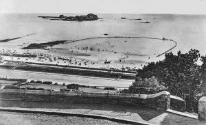 Looking down on the pool from Westmount