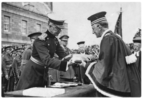 The handing of the castle keys to the States in 1923