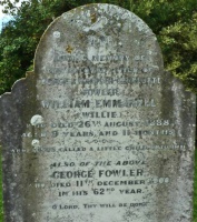 Old Mont a l’Abbe cemetery: George and William Emmanuel Fowler
