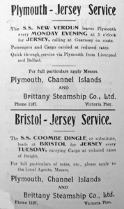 Passenger and cargo services to the West Country in 1935